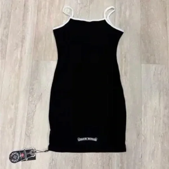 Chrome Hearts Black Dress with White Accents Mini